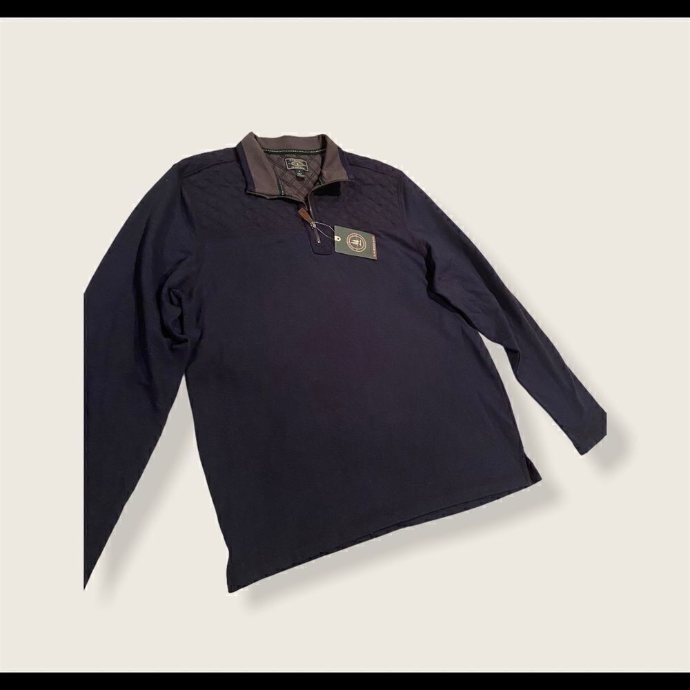 GH Bass Navy Pullover Jacket Size Medium NWT